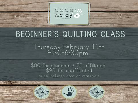 Paper & Clay presents: Beginners Quilting