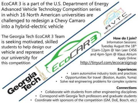EcoCAR 3 GT Info Session