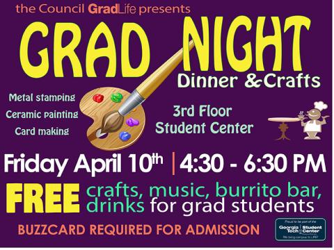 Gradlife presents: Dinner & Crafts!