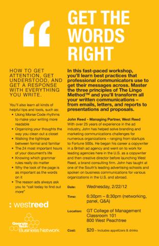 Get the Words Right Flier