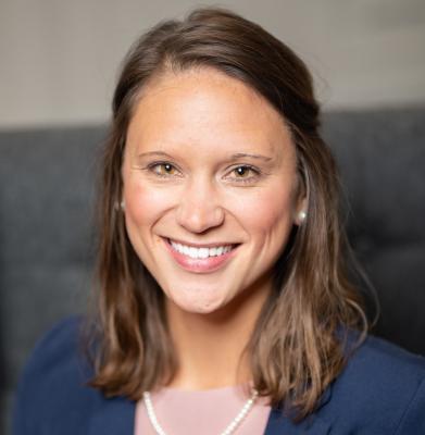 A portrait photo of School of Public Policy assistant professor Lindsey Bullinger