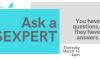 Flyer for Health Initiatives's Ask a Sexpert panel on March 12, 2020.