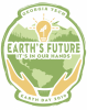Logo for Earth Day 2019 theme, featuring hands holding up the Earth