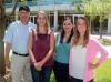 Joe LeDoux with undergraduates Jacquelyn Borinski, Kimberly Haight, Elaine McCormick